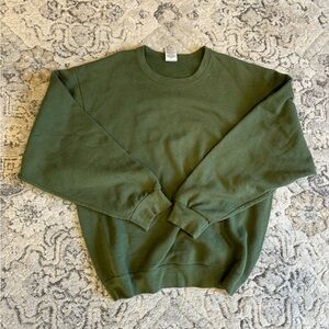 Jerzees Green Crewneck